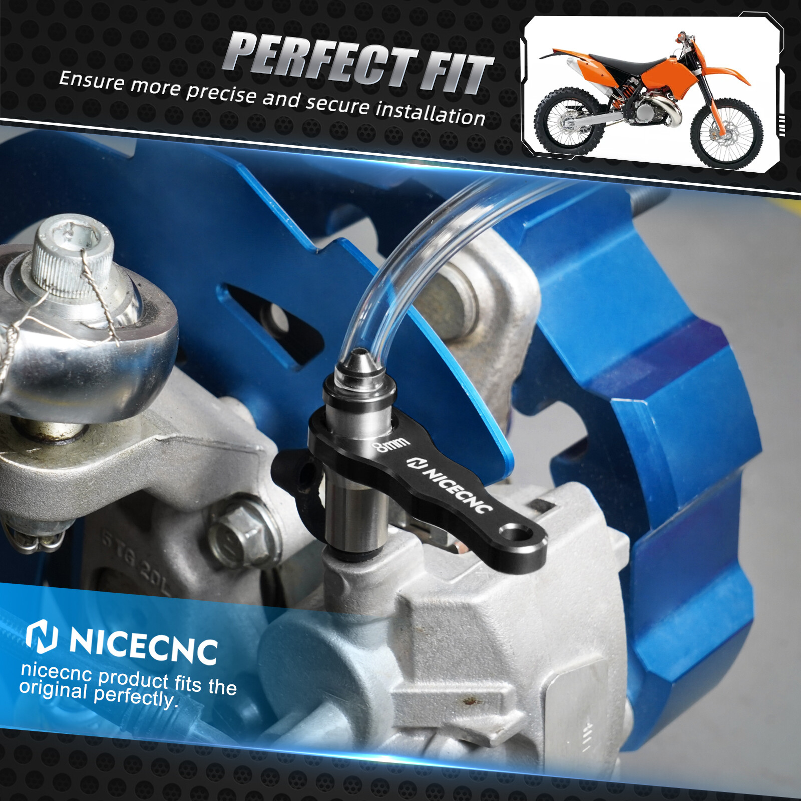 NiceCNC Hydraulic Brake Clutch Bleeder Tool 8mm For Motorcycle Dirt Bike ATV UTV