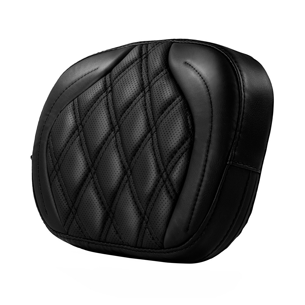 Black Diamond Style Rear Sissy Bar Pad Backrest For Harley Touring / Dyna