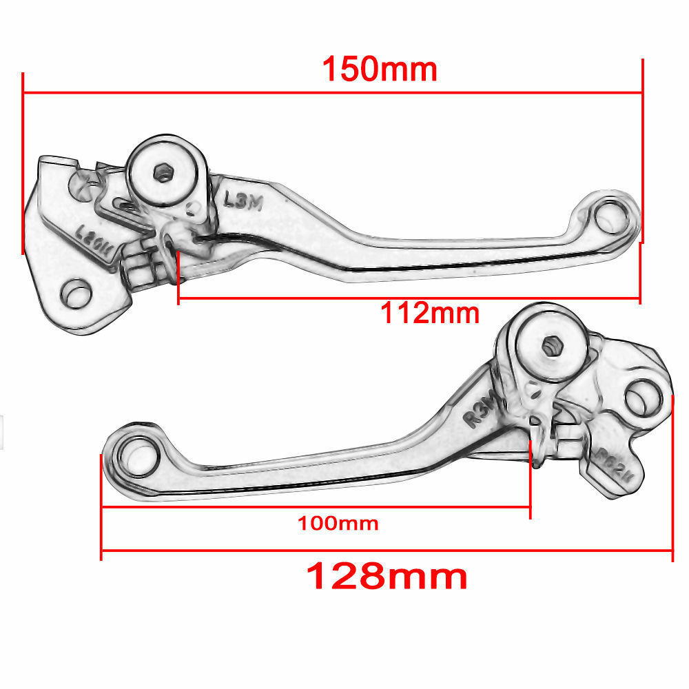 For KX80/KX100 1994 1995-1996 Dirt Bike Clutch Brake Lever w/KX Hand Logo CNC