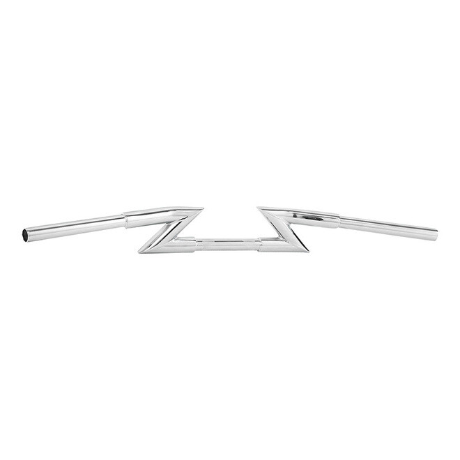 Chrome 1.25″Z-Bar 4″ Rise Dimpled Drilled Handlebar Fits For Harley Chopper