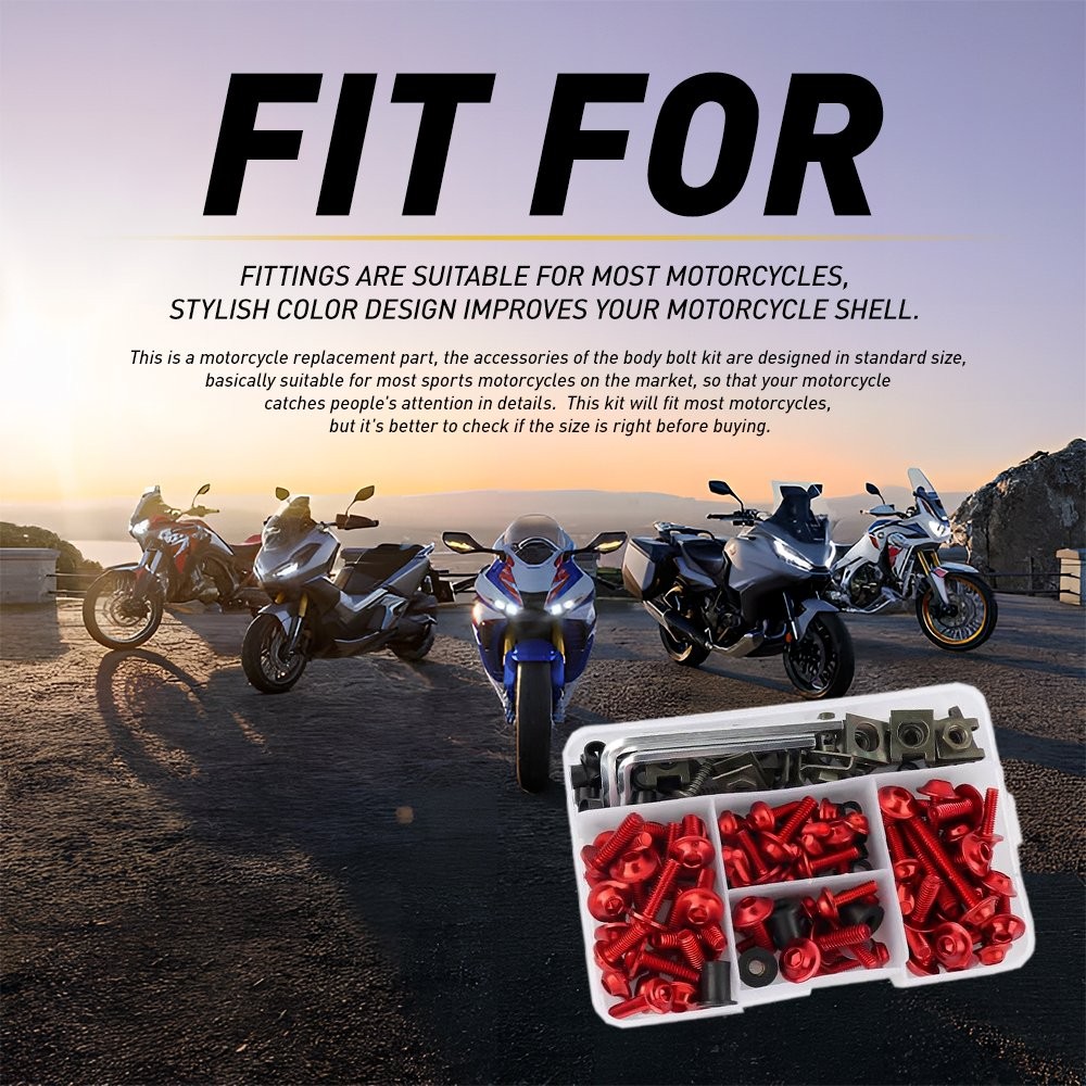 Red Fairing Bolts Screws Shell Hardware Aluminium For Honda CBR600RR CBR1000RR