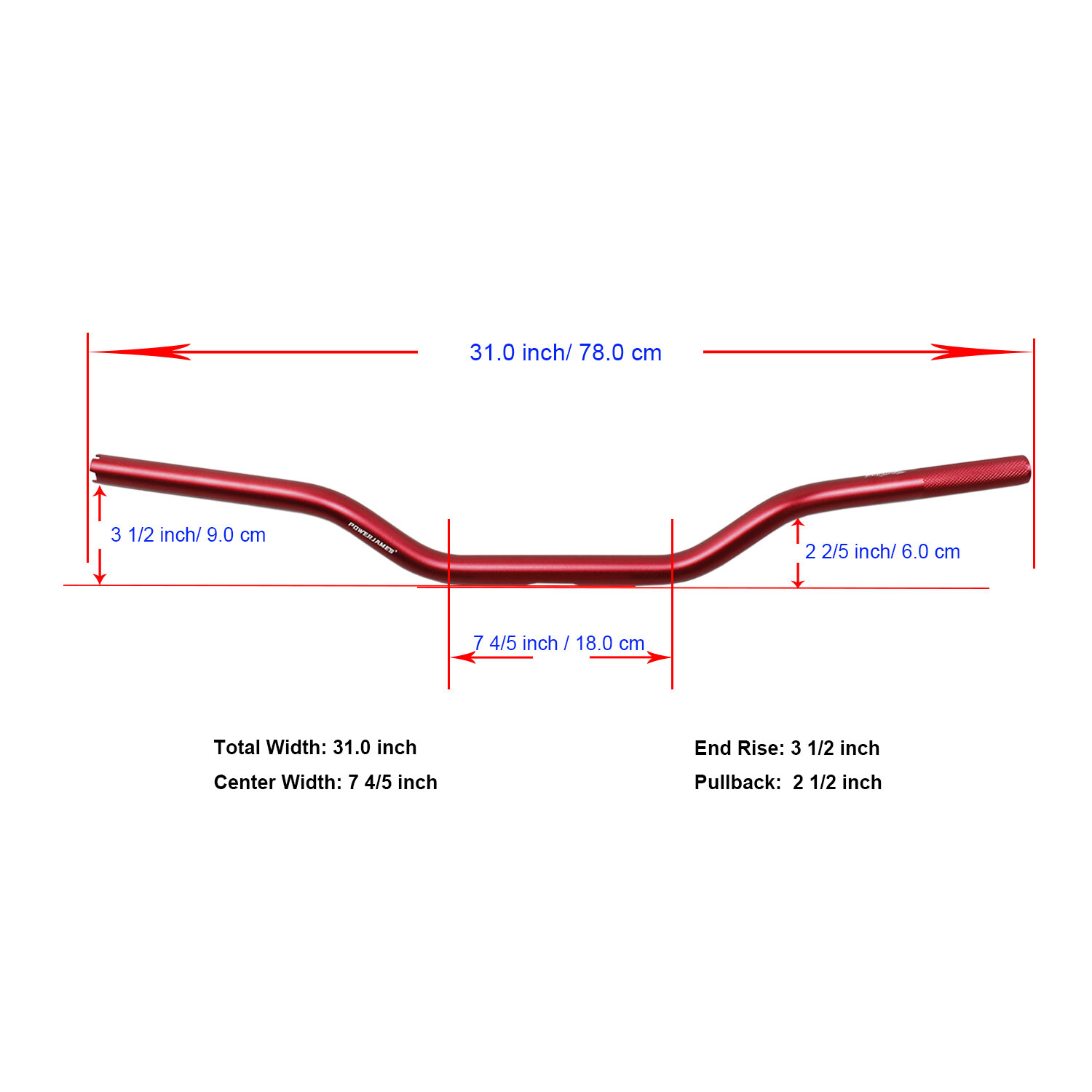 Orange 31″ Straight Drag Bar 1.0″ & 10.0″ Handlebar Riser for Harley Low Rider