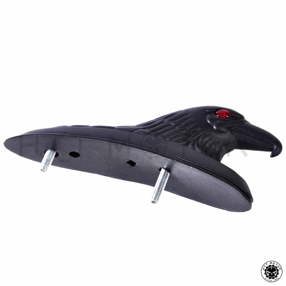HTTMT Front Fender Eagle Head with Red Eyes Aluminum Black 65mm Ornament