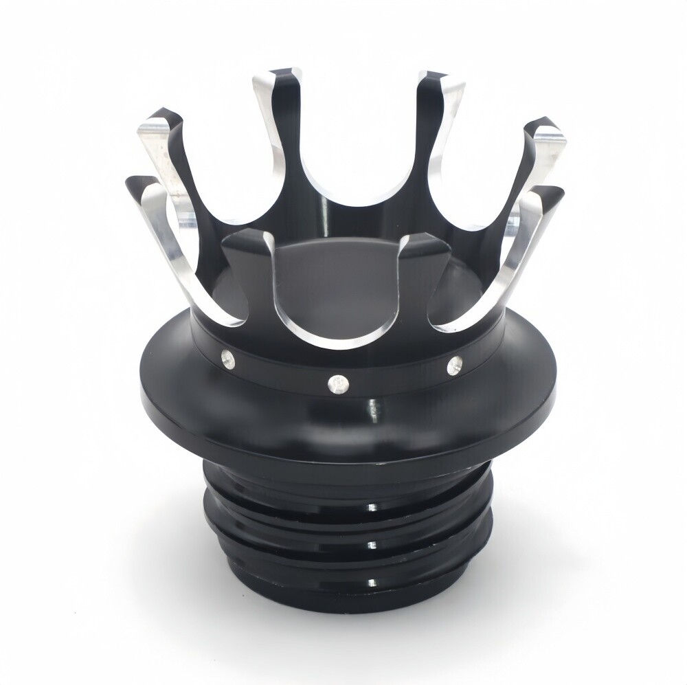 Motorcycle King Crown Gas Cap Fuel Tank Right-hand Thread Billet For Harley