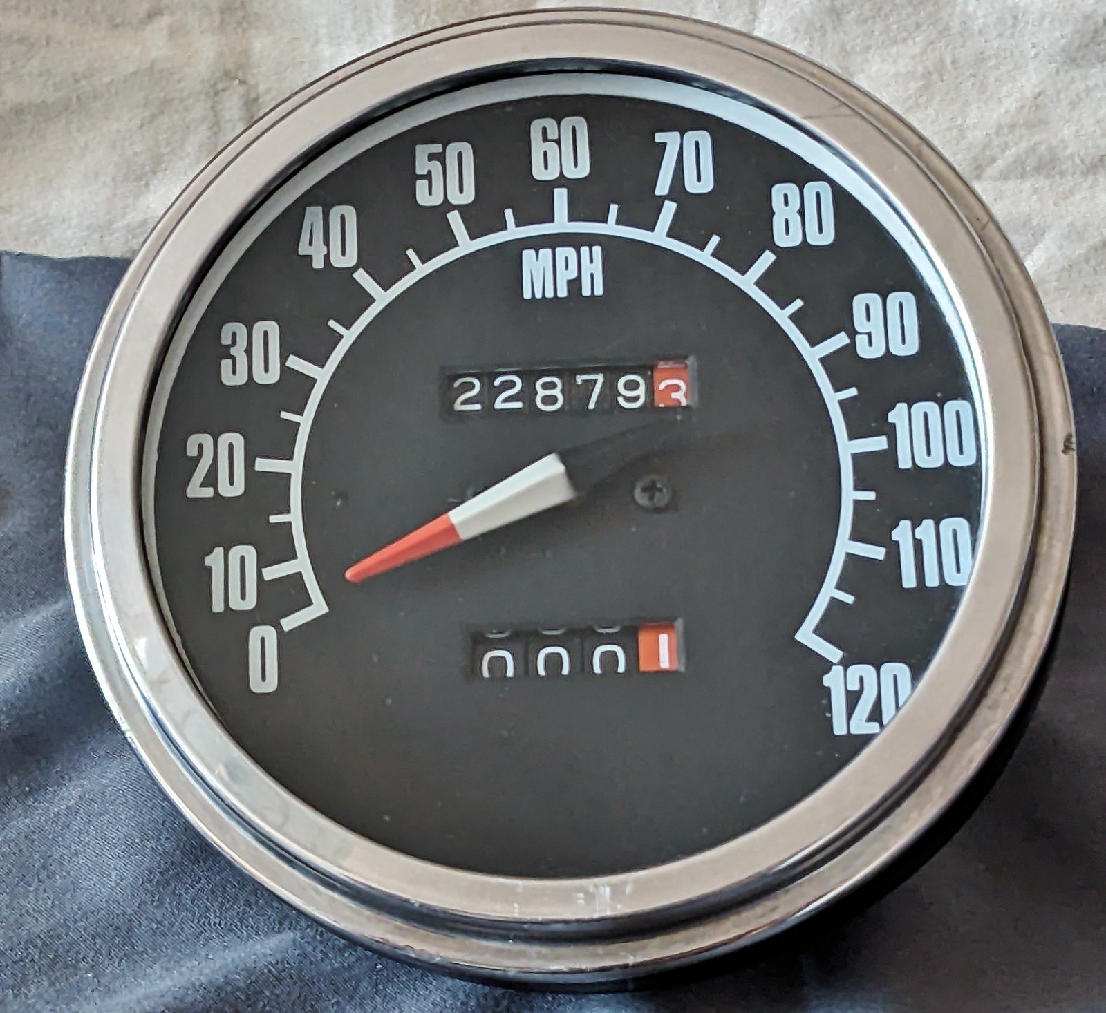 DRAG SPECIALTIES HARLEY DAVIDSON FL STYLE SPEEDOMETER & TRIP RESET KNOB