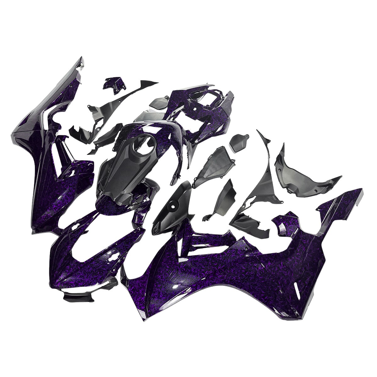 Plastic Injection Fairings for CBR1000RR 2017 18 19 2020 Purple Forged Pattern