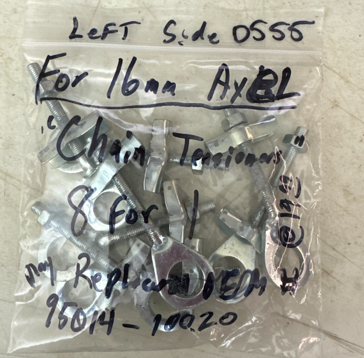 8 PK NEW CHAIN TENSIONERS FOR 16MM AXLE LEFT SIDE REF 95014-10020 GAS0555