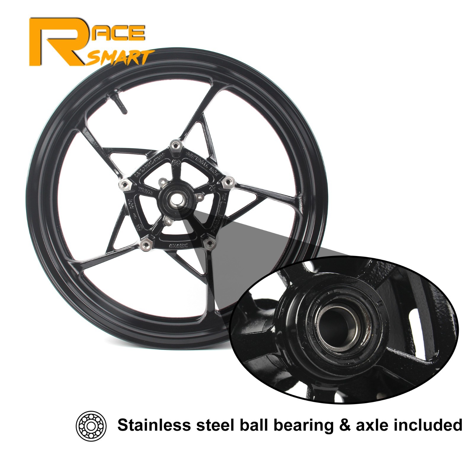 Arashi 17″x3.5″ Black Front Wheel Rim For Kawasaki Ninja 650 Z650 Z900 2017-2025