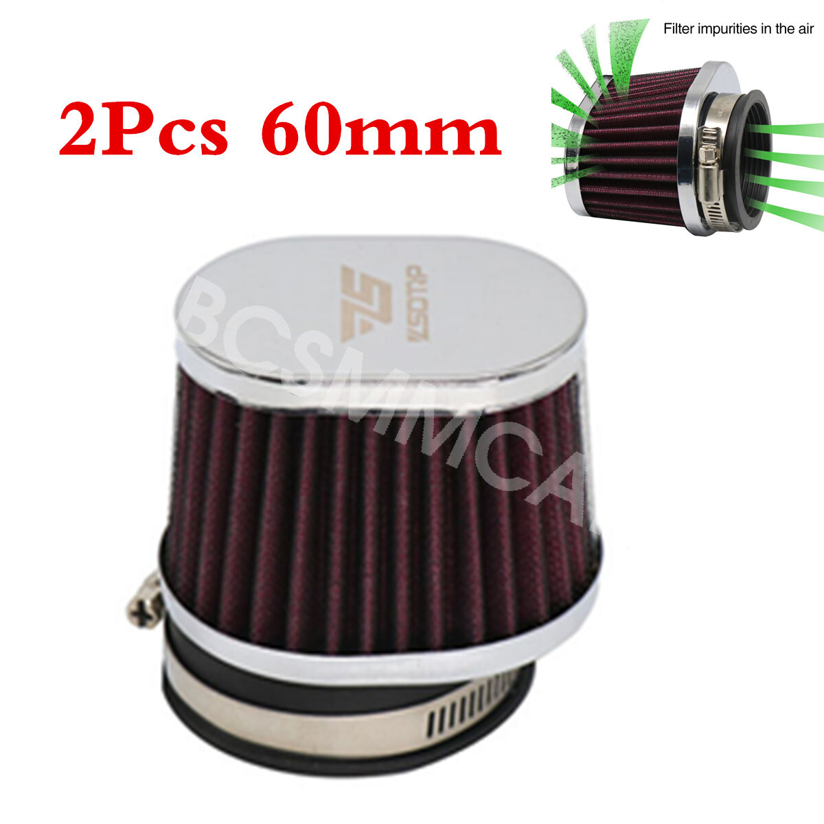 Motorcycle High Flow Air Intake Cleaner Filter Pods Kit High Performance Parts