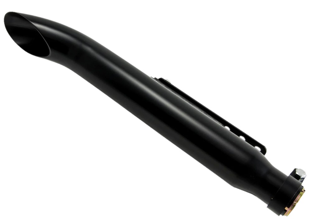 Voodoo Satin Black Cafe 19.75in Turnout Muffler 1.5in-1.78in Inlet Stainless