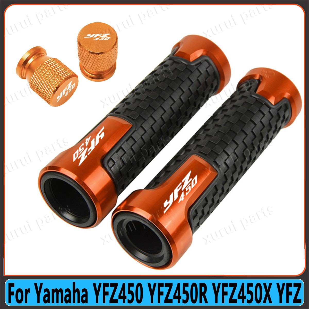 None-Slip Gel Rubber Handlebar Handl Grips For Yamaha YFZ450 YFZ450R YFZ450X YFZ