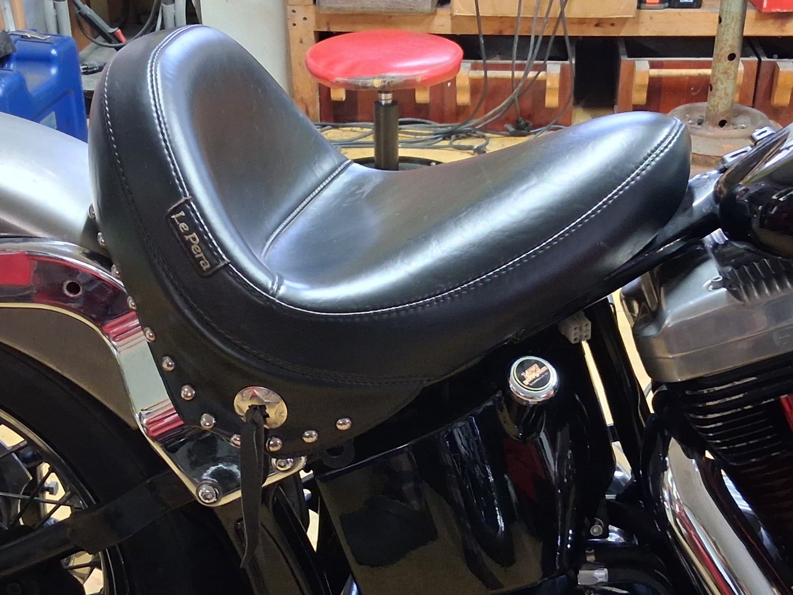 LePera Harley Davidson Softail Solo Seat Studded 84-99 LN610 Monterey