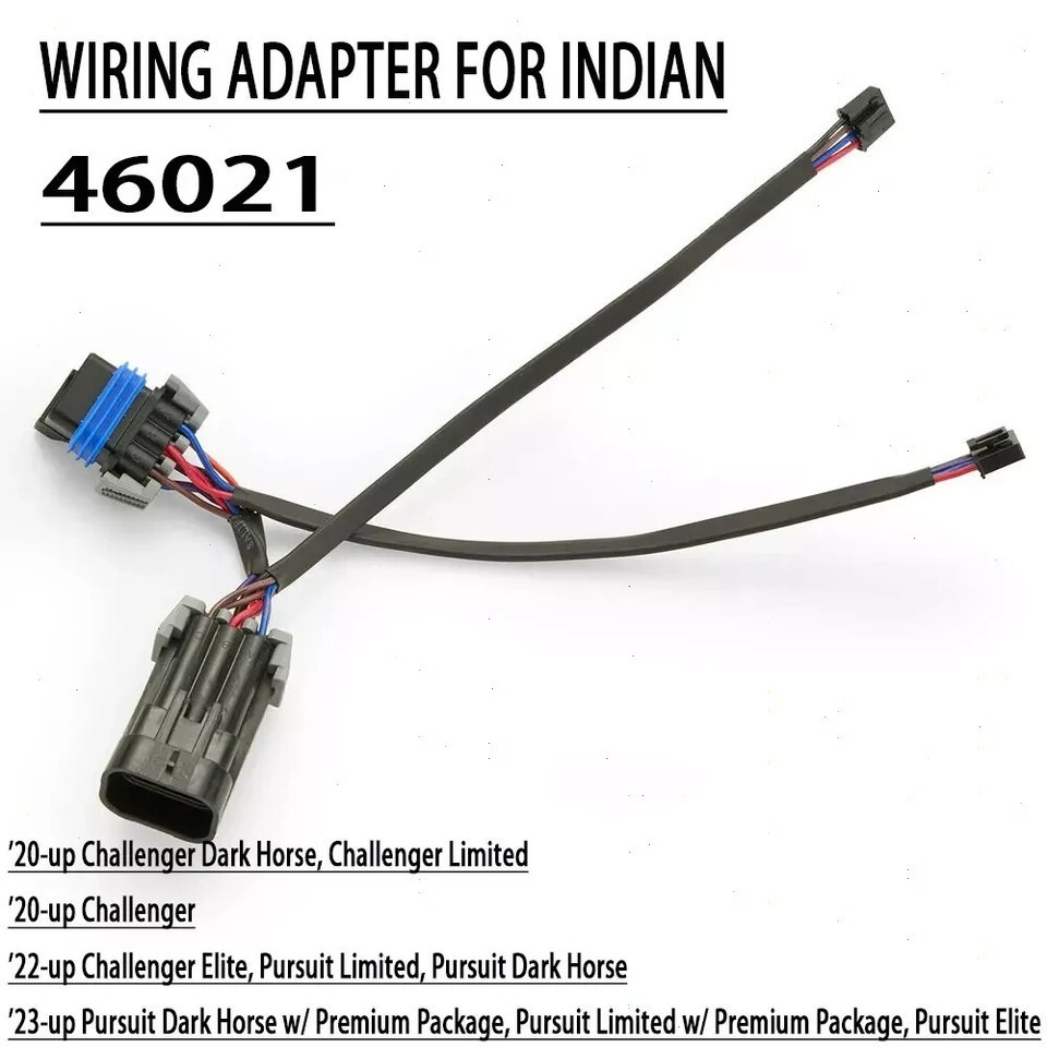 Accessories 46021 Wiring Harness Adapter For Indian Pursuit Limited 2023-2024