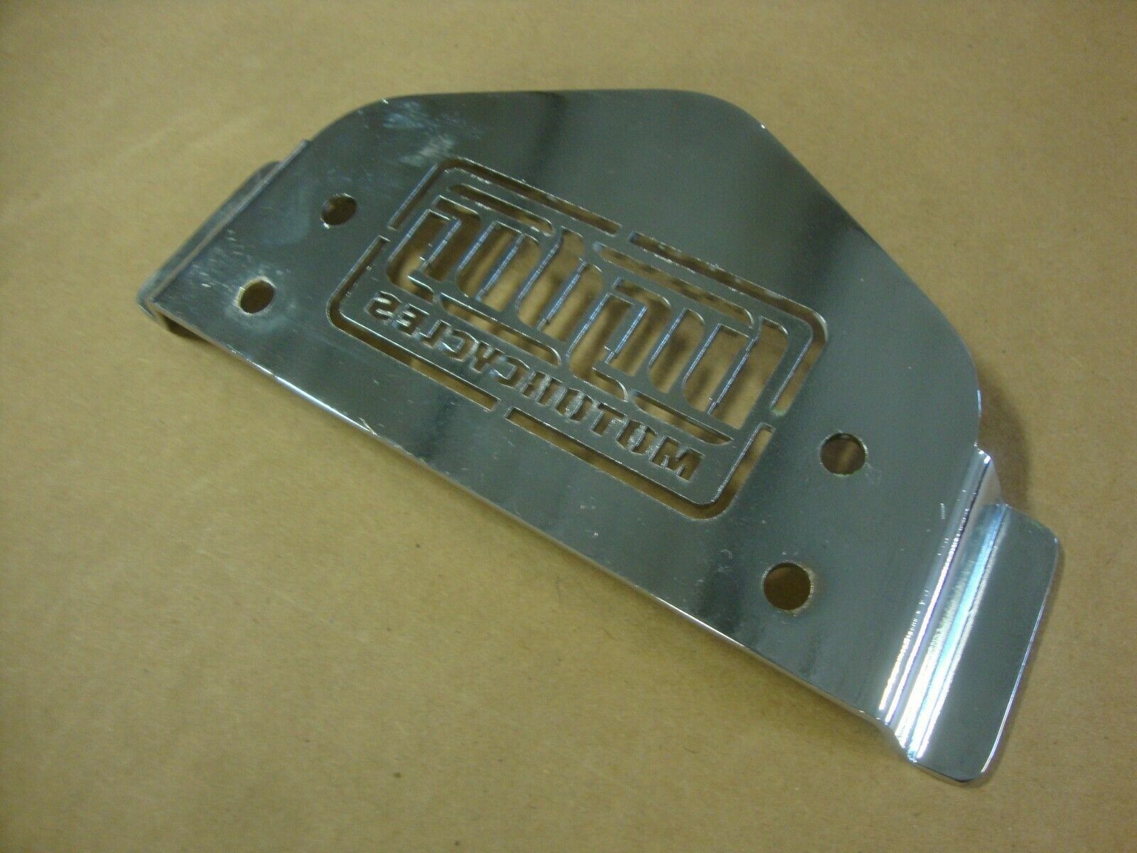 Big Dog Motorcycles BLEM LOWBOY sissybar backrest plate W/ logo OEM CHROME
