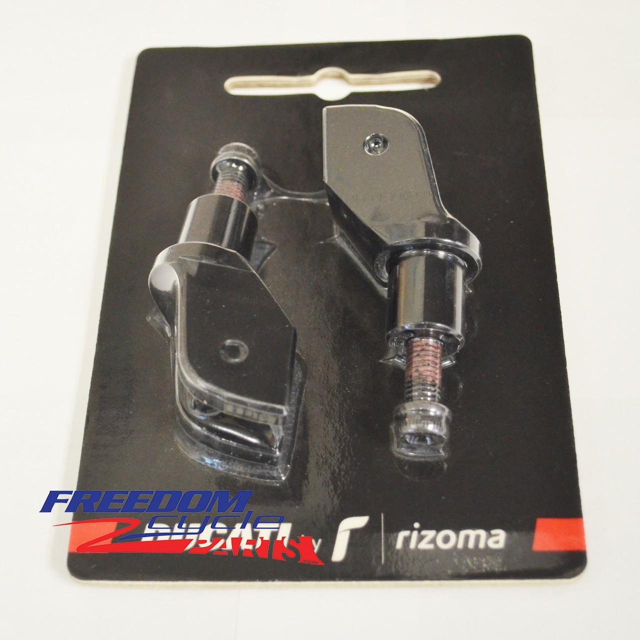 NEW Ducati by Rizoma Anodized Aluminum Footpegs ADAPTERS BLACK 96280532A