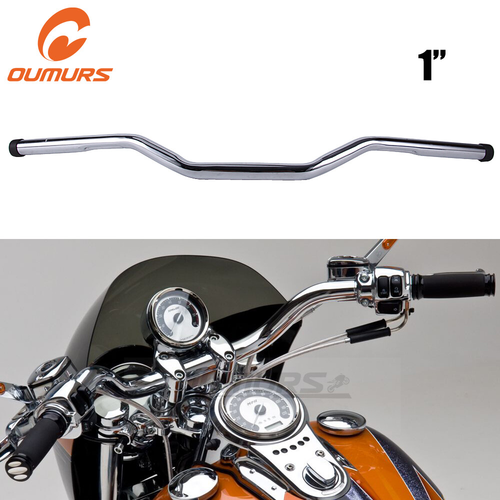 For Harley Motorcycle 1″ Dimpled 3″ Rise Tracker Drag Bars Handlebars Custom US