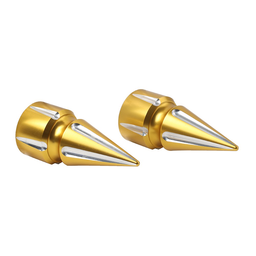 Front Axle Cap Nut Cover 3.6″ Inch Golden For Harley Softail 07+ Dyna 08+ Street