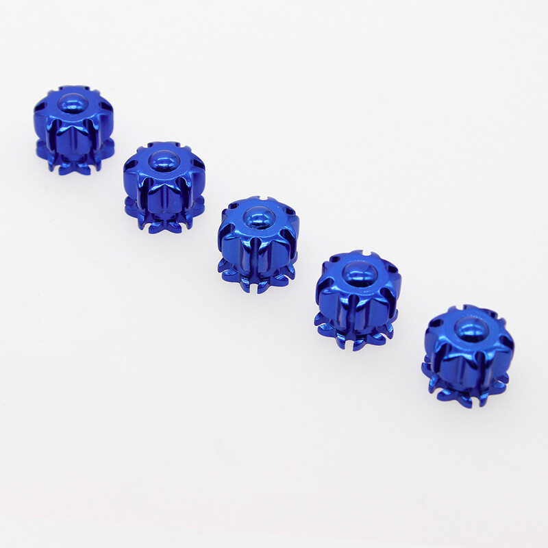 Wheel Tire Tyre Valve Stem Air Dust Caps Cover Car Accessories Universal Bluex5