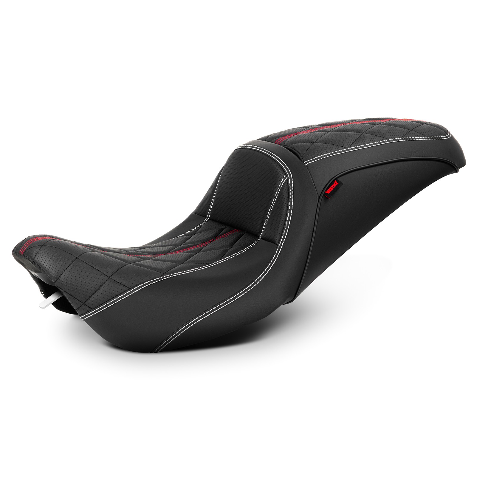 White & Red Stitching Seat For Harley Road Glide FLTR / EFI FLTRI 1997-2007
