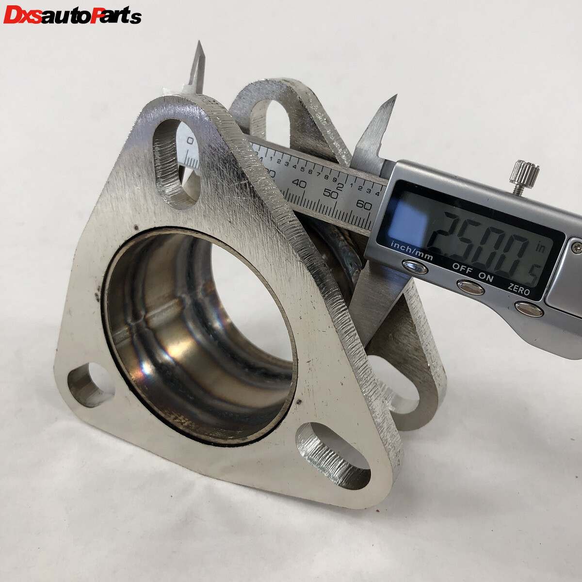 2.5 inch 3 Bolt Flange Exhaust Muffler Pipe Extension Flange Mild Steel Adapter