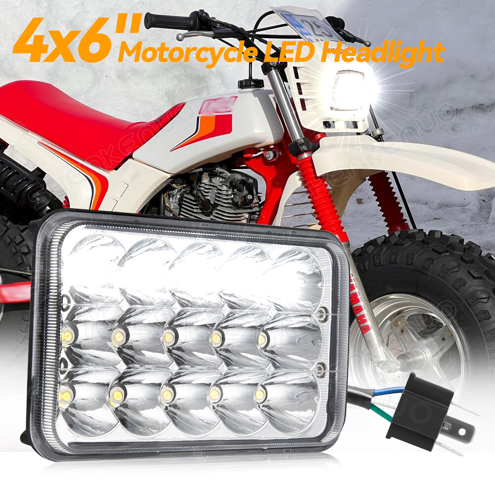4×6″inch Square Motorcycle LED Headlight for Yamaha BW200 350 50 XT225 350 WR250