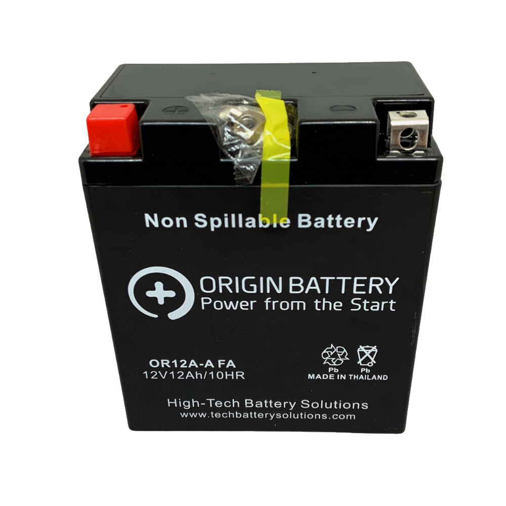12N12A-4A-1 12V AGM Motorcycle Battery 12AH 165CCA Sealed Ready to Install