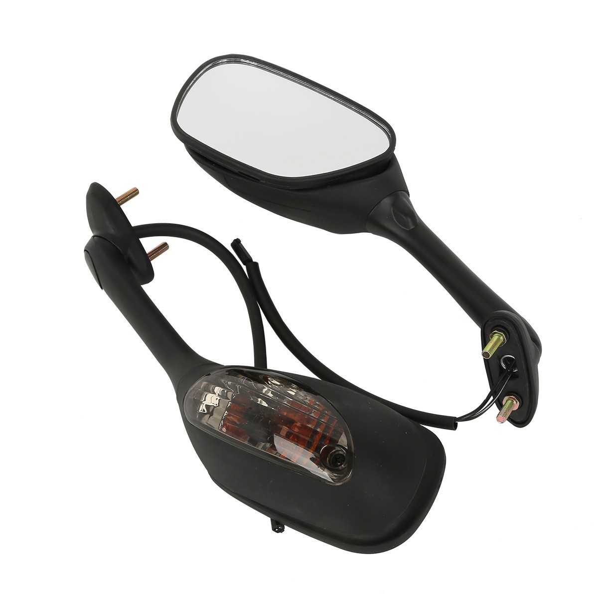 1 Pair of Turn Signal Rearview Mirrors Fits For Suzuki GSXR600/750 GSXR1000