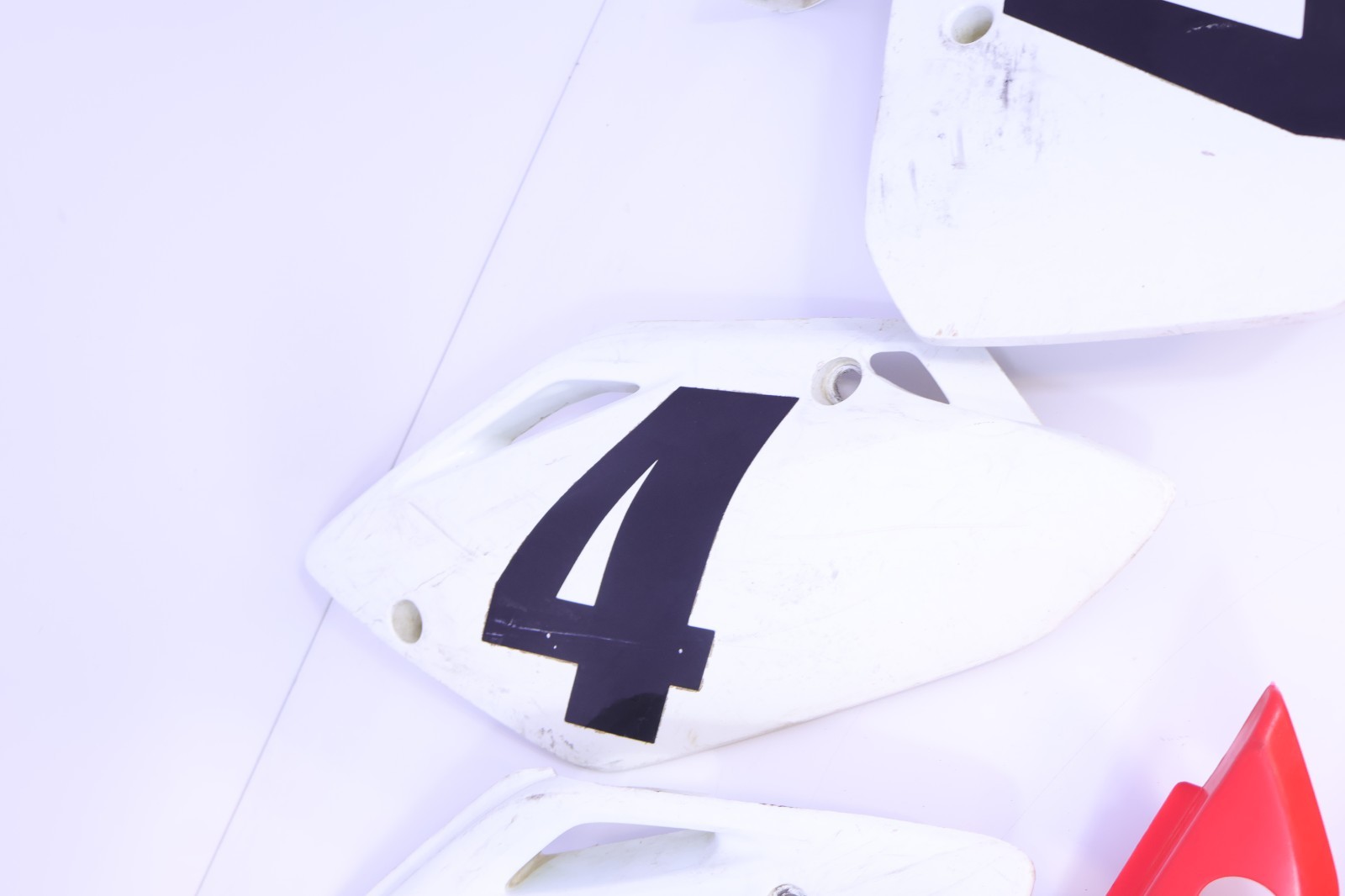 07-26 Honda CRF 150RB Plastics Front Fender Side Shrouds panels Plates