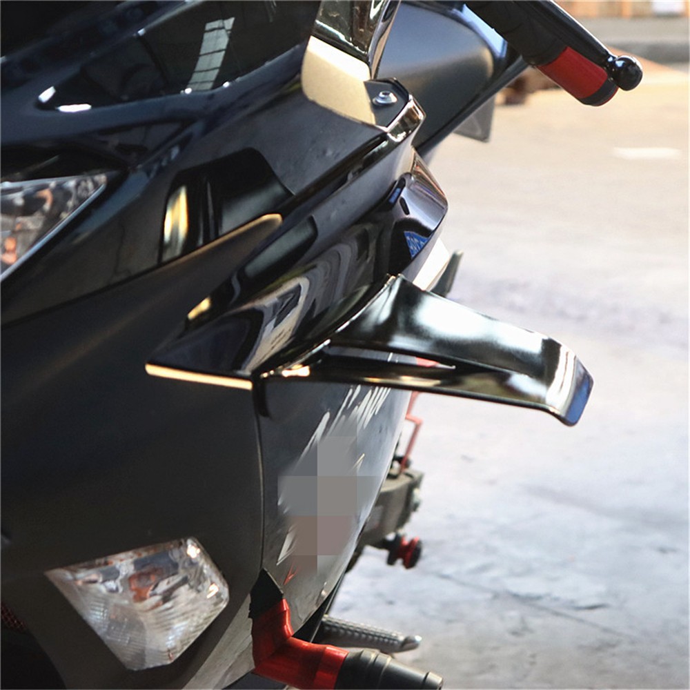 Side Winglet Air Deflector Spoiler Wing Kit Front Fairing Trim For Motorcycle