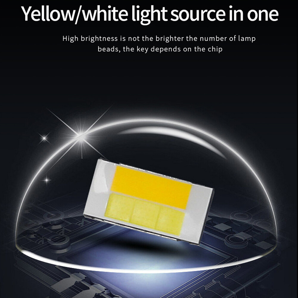 2X 60W LED Spot Light Motorcycle Headlight Driving Fog Lamp Yellow/White Strobe