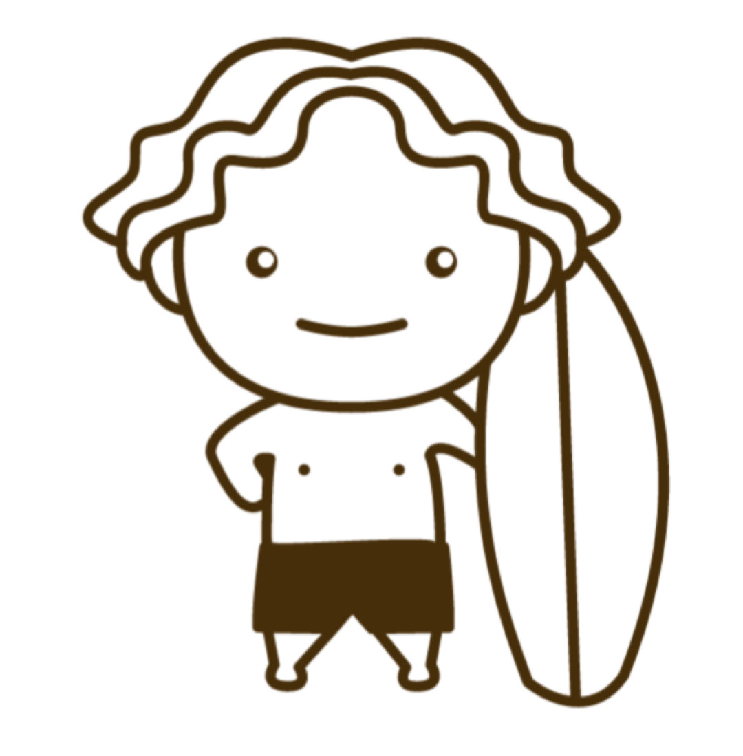 Surfing Boy – Car Bike Scooter Boat Van Camper Sticker