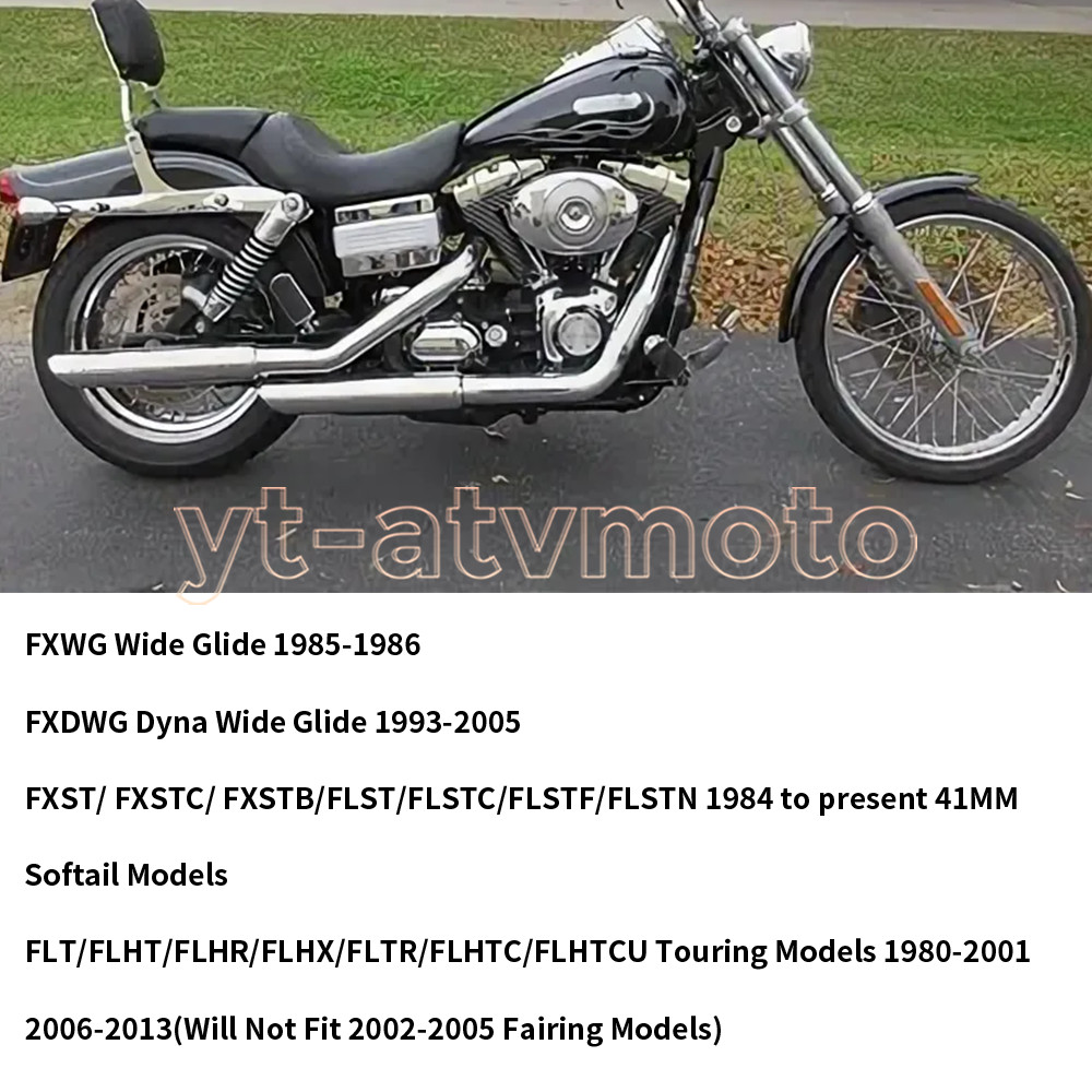 41mm Progressive Drop In Fork Lowering Kit for Harley Electra Glide Fat Boy Dyna