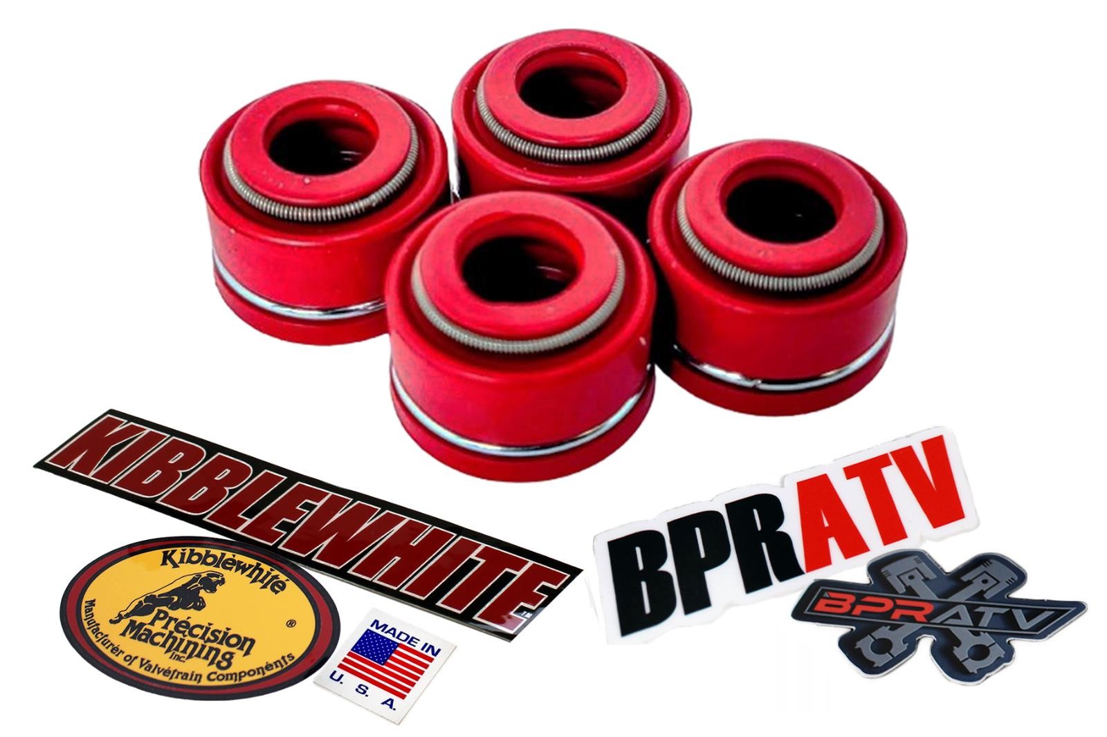 07-25 Suzuki RMZ450 RMZ 450 Kibblewhite Red Viton Valve Stem Seals Set of 4 Four