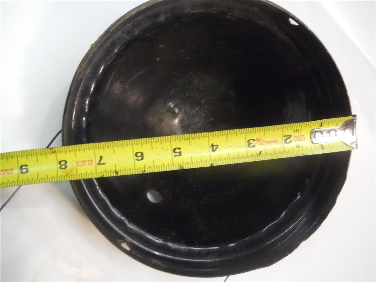 ANTIQUE MOTORCYCLE HEADLIGHT CASE 17.75″ D x 4.5″ H ? MAYBE HARLEY HD OTHER ?