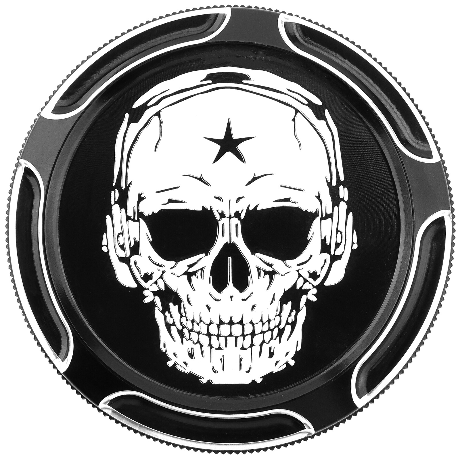 Black Skull Fuel Gas Tank Oil Cap Cover For Harley Sportster XL 883 Dyna Softail