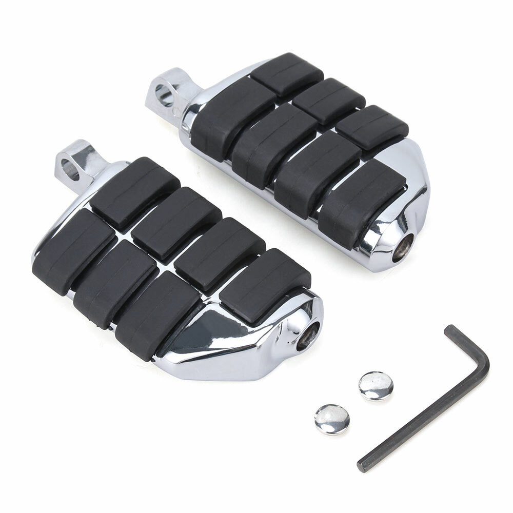 Pair Male Mount Foot Pegs Footrests For Harley Touring Softail Dyna Sportster XL