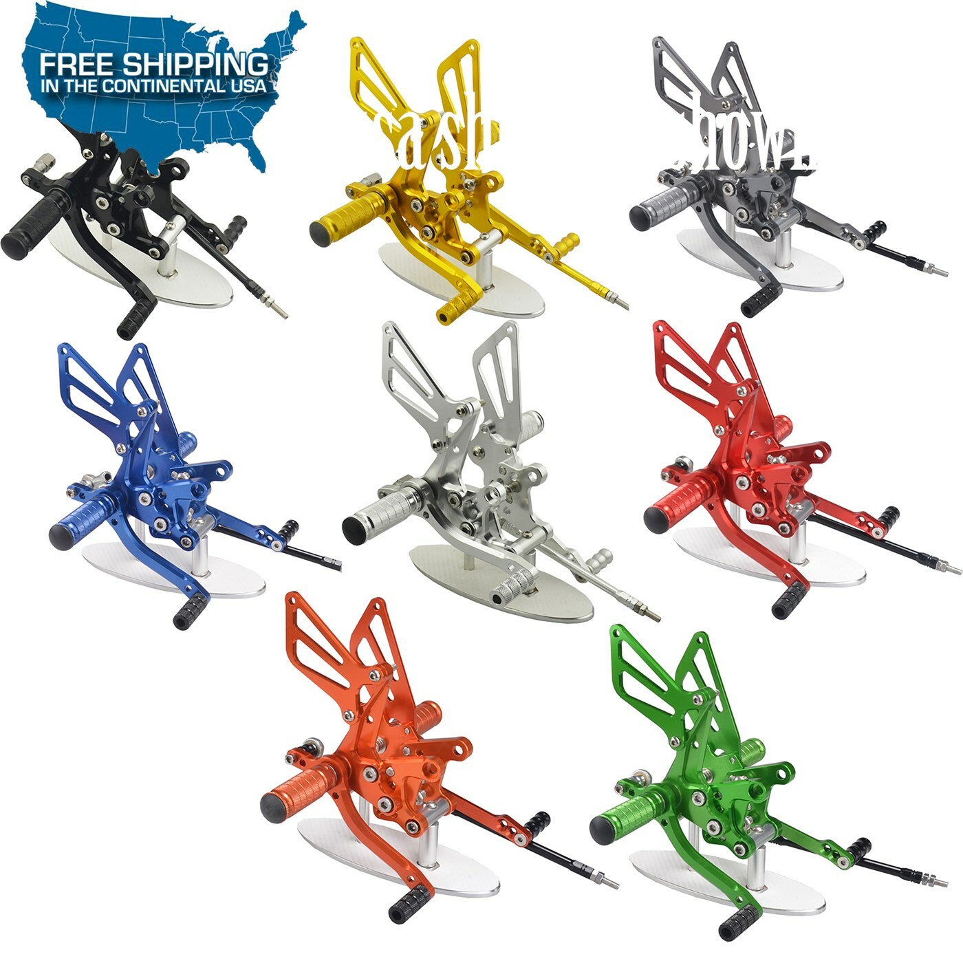 CNC Rearsets Footpegs Rearset For Suzuki Gsxr 600/750 00-05 GSXR1000 01-04