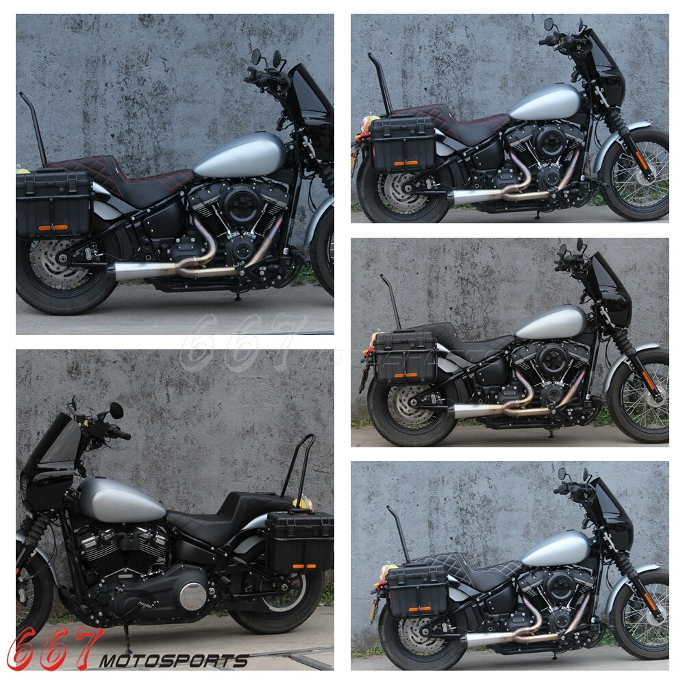 For Harley Street Bob 107 FXBB FXBBS 114 2018-2025 Gel Pad 2-Up Seat Club Style