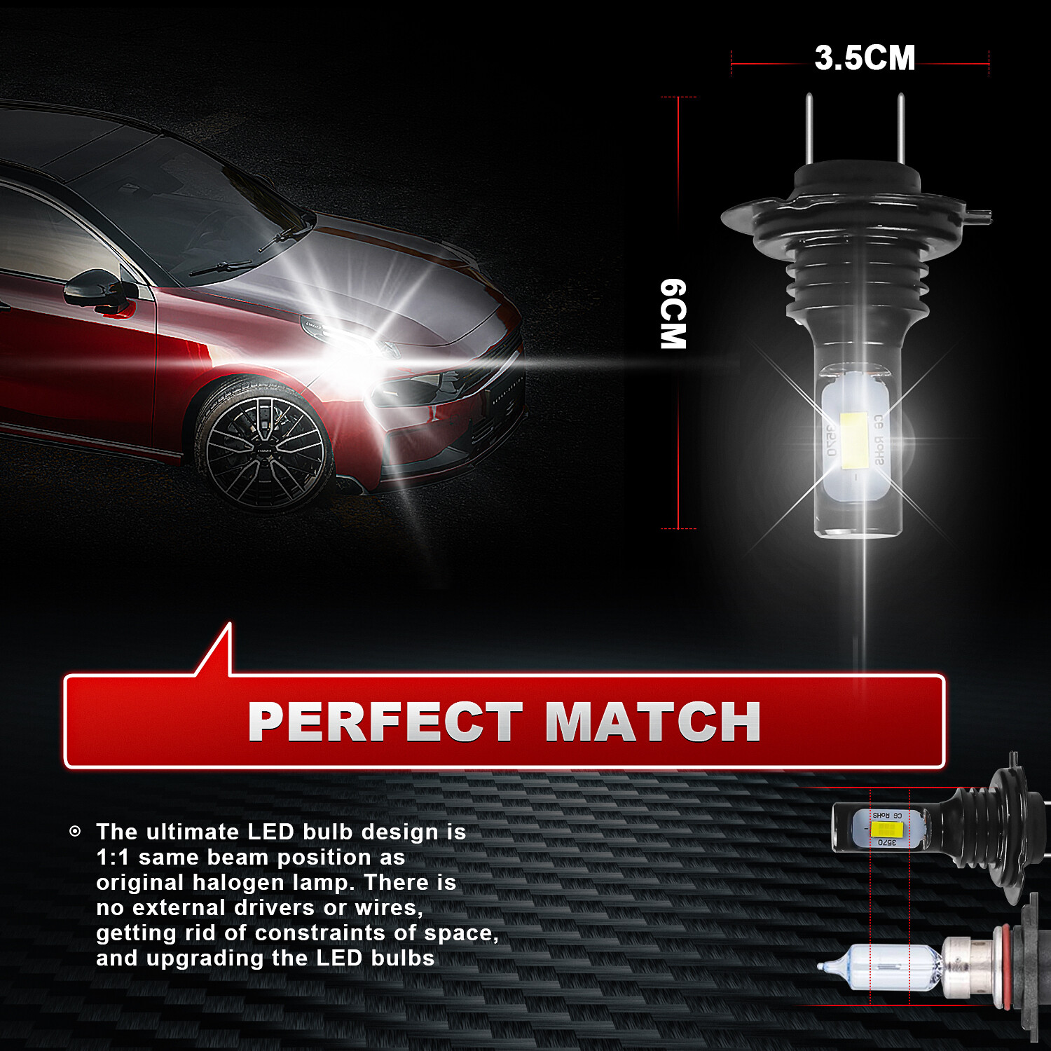 9005 H7 For Subaru Tribeca 2008-2014 LED HEADLIGHT High Low Beam Bulbs White Kit