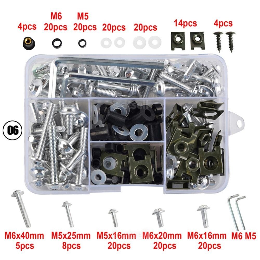 Complete Fairing Bolts Kit Screws For Kawasaki Ninja 250 300 400 650 ZX6R ZX10R