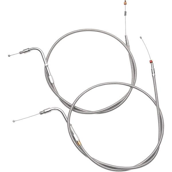 Barnett Stainless Steel Throttle Cable +6″ Clear Coat 81-89 102-30-30024-06