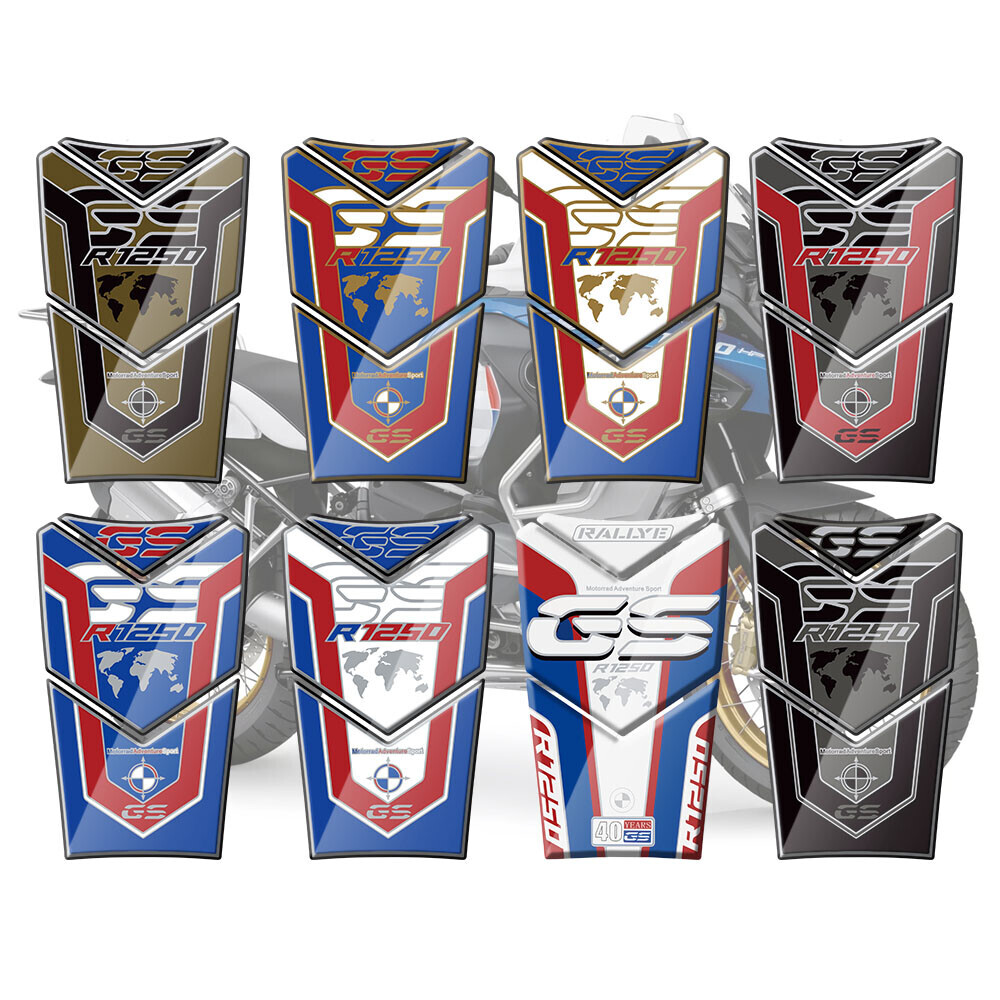 3D Gel Fuel Tank Decal Sticker For BMW 2019-2023 R1250GS Adventure 40 Years GS