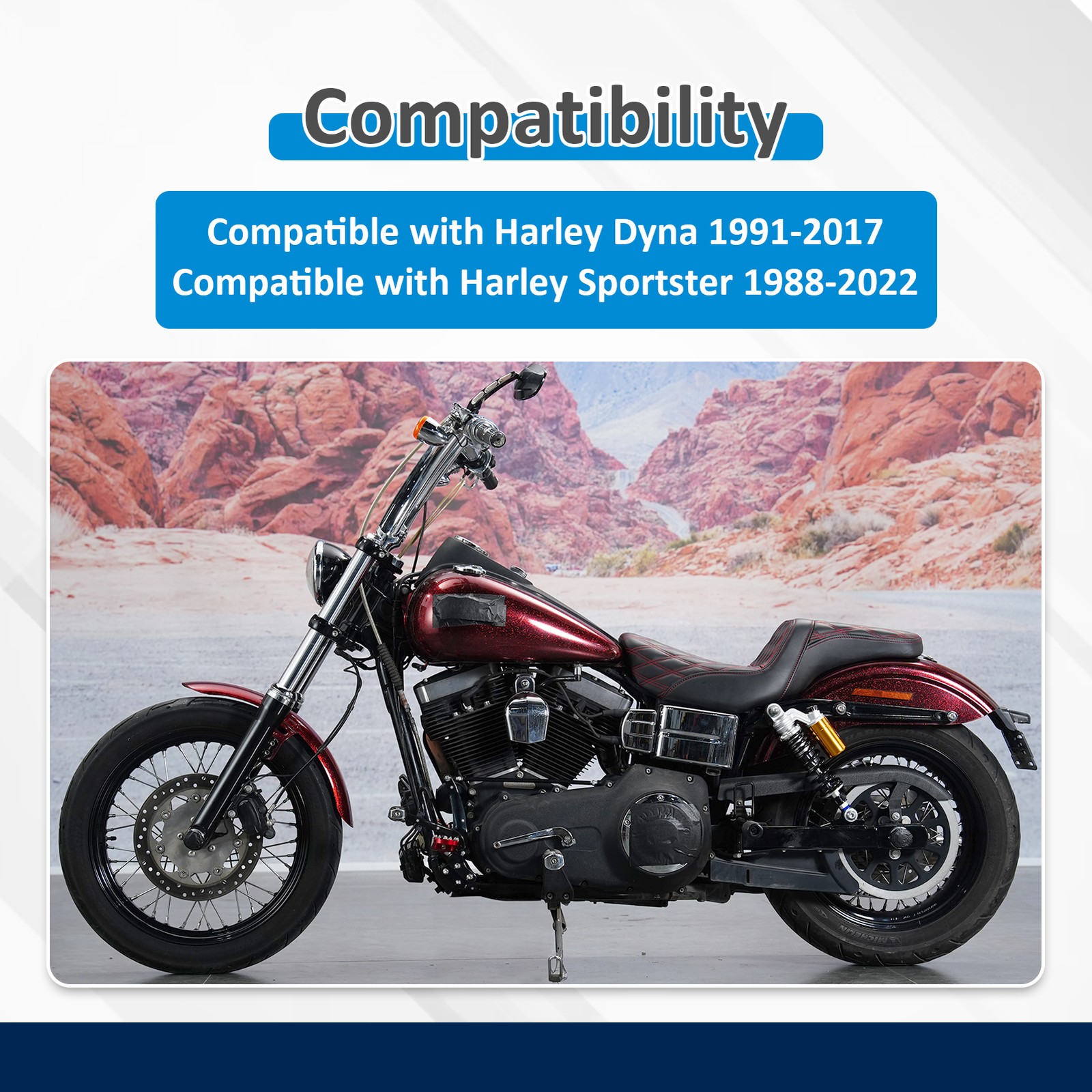 13.4″ Remote Reservoir Rear Shocks For Harley Sportster 883 1200 Forty-Eight XL
