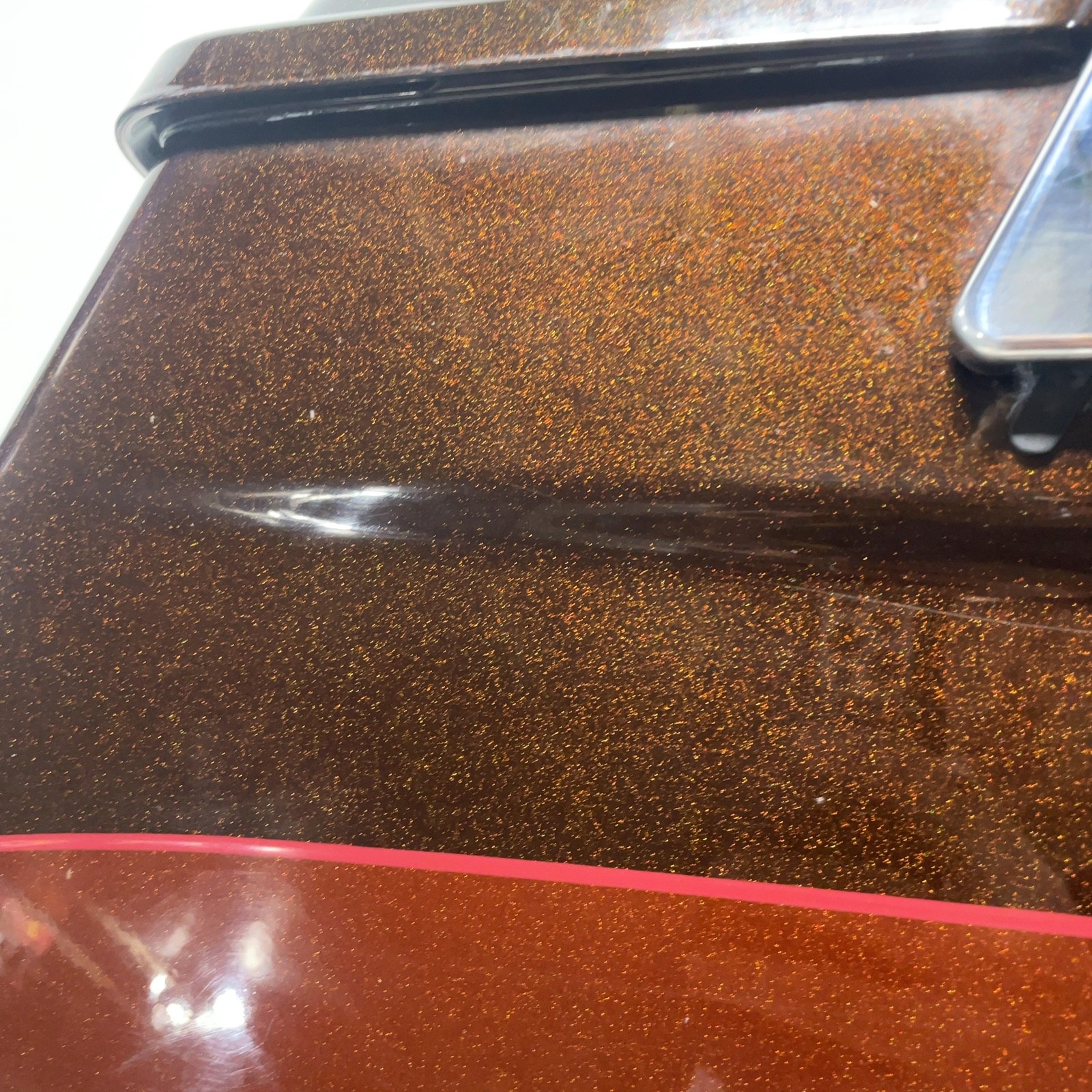 93-13 Harley Touring OEM Right Saddlebag Dark and Light Root Beer Brown 2011