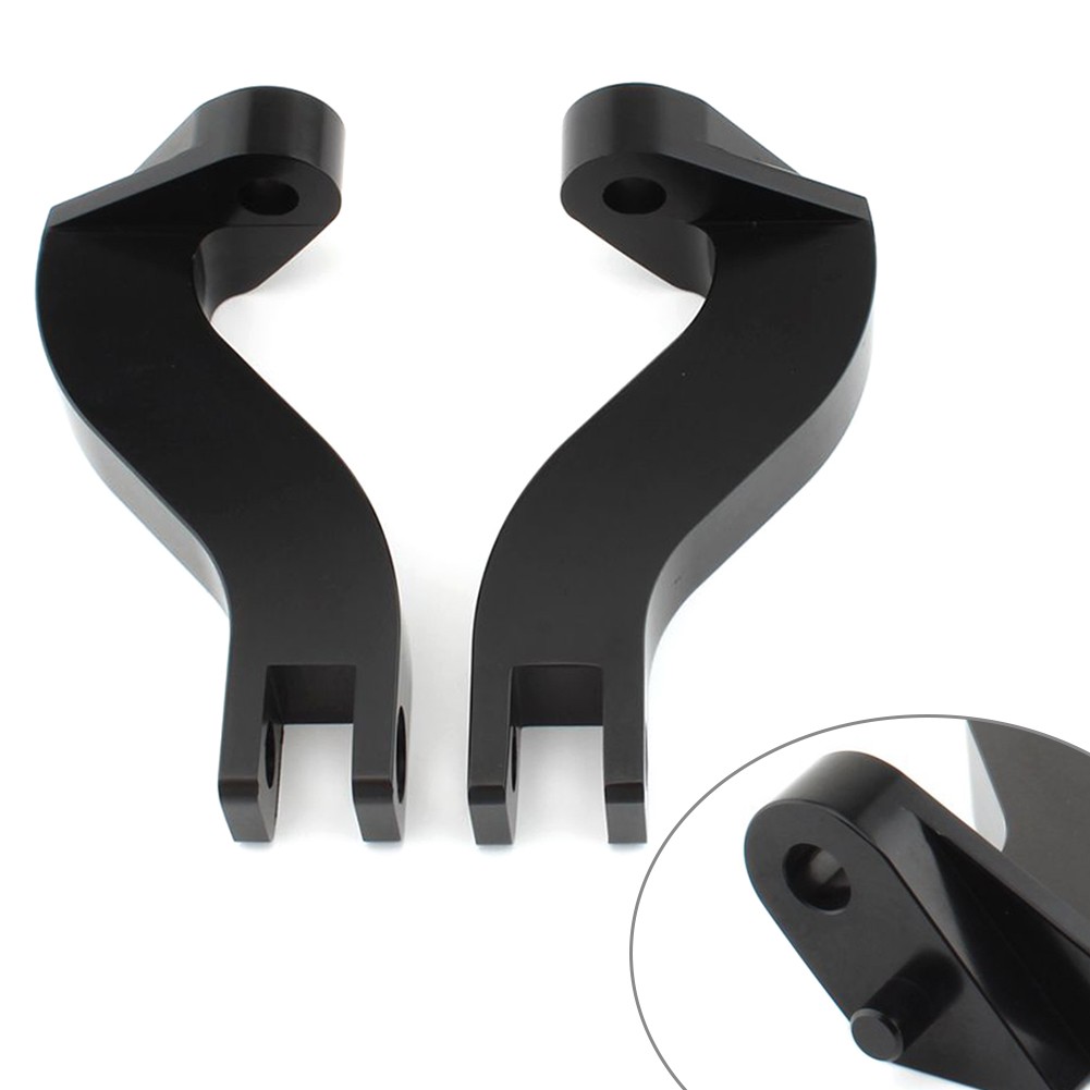 Black Passenger Rear Foot Peg Mount Bracket For Harley Davidson Touring 1993-23