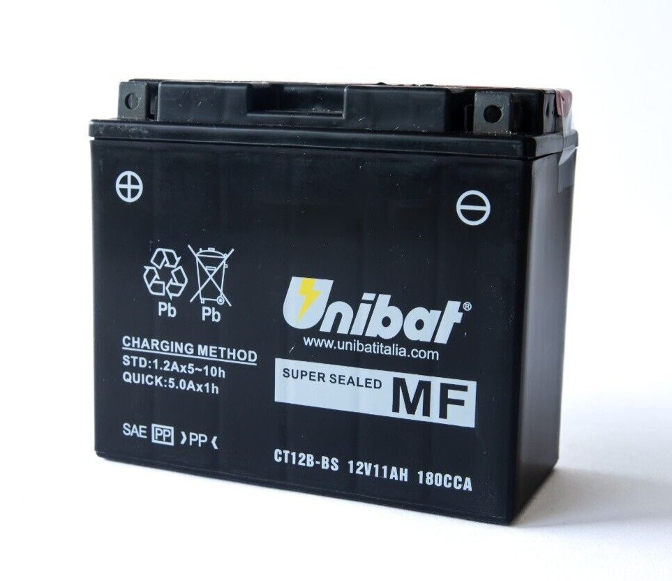 DUCATI MONSTER 696 2009-13 AGM BATTERY OEM REPLACEMENT EXCEEDS YT12B-BS UNIBAT
