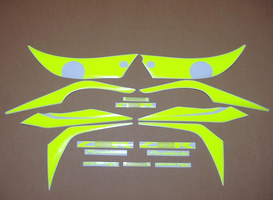 Stickers for 1000RR 2008 Fireblade custom neon fluo yellow emblems decals sc57