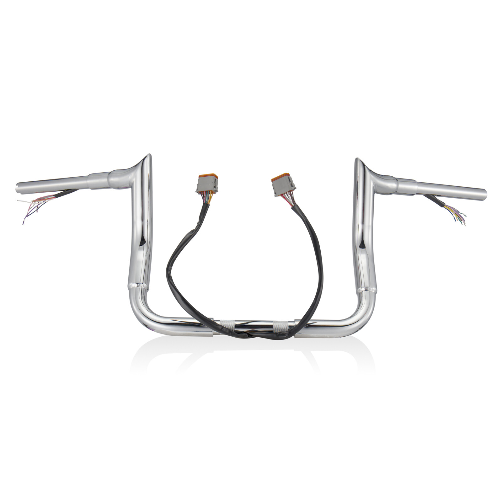 10″ Prewired Street Electra Glide Handlebar 1.5″ Fat Ape Hanger for Harley 96-06