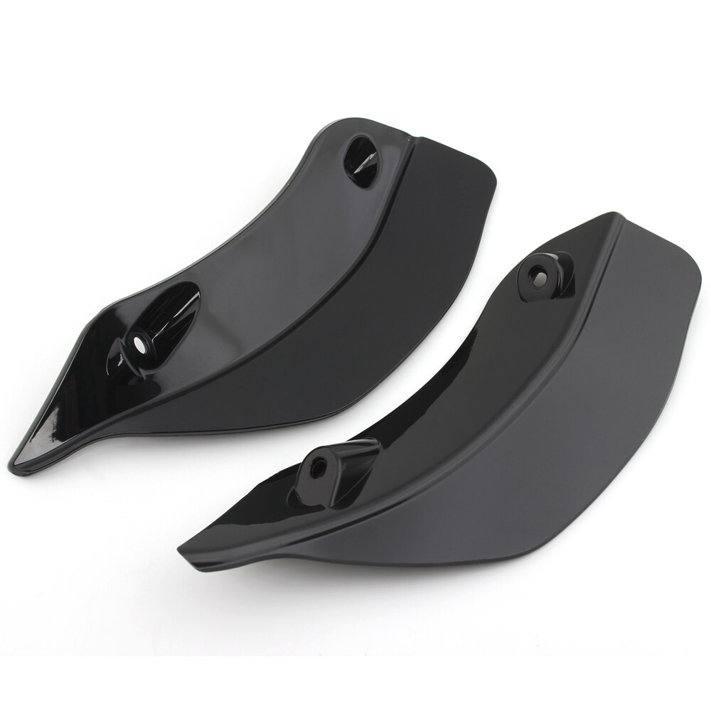 Black Side Wings Upper Fairing Wind Air Deflector for Harley Road Glide 2015-21