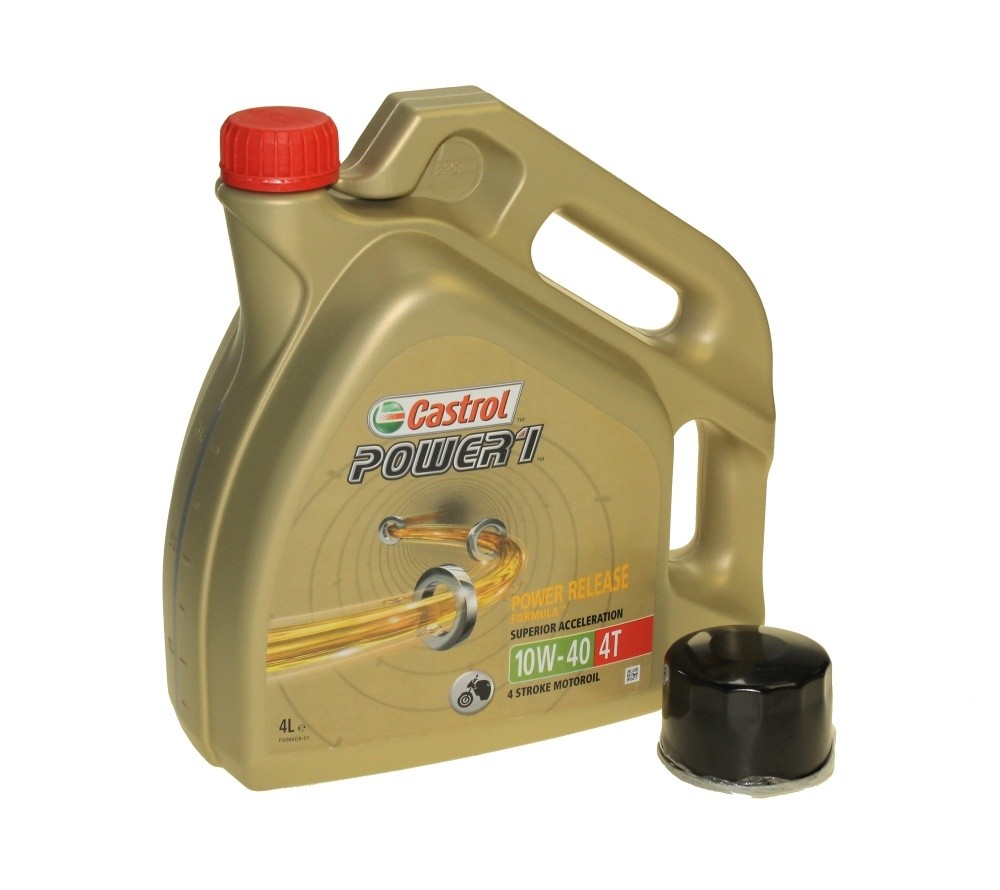 Oil Change Kit 4 Litre Castrol SAE 10W-40 Power 1 4T inc Oil Filter CIT147